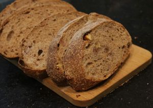 sliced sourdough walnut loaf at Kiss The Land Sourdough Bakery - 慢 野生酵母麵包坊 - Preorder only in Hualien