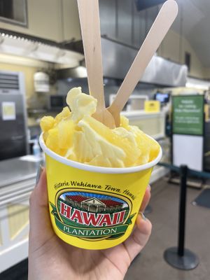 Dope whip with pineapple added  at The Plantation Grille in Wahiawa