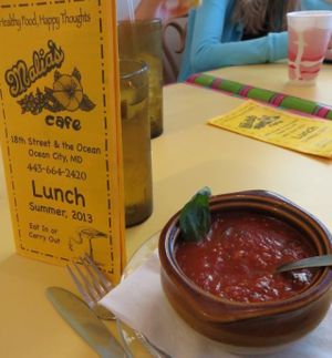 Tomato soup at Malia's Cafe in Ocean City