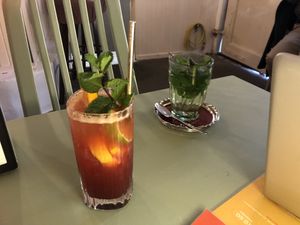 punch and tea  at Maracuyà  in Utrecht