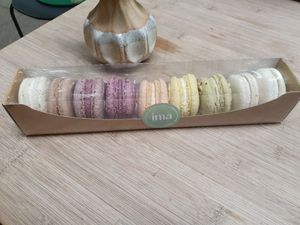 Macarons in different flavours at ima vegan  in Hamburg
