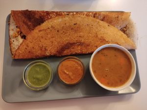 Masala dosa (vegan) at INDelicious Bistro in Prague
