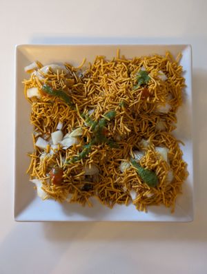 Sev puri at INDelicious Bistro in Prague