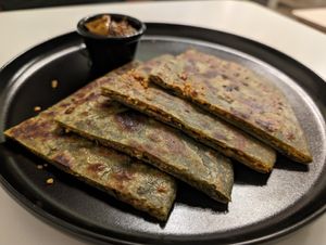 Spinach and tofu paratha - this is off menu and they occasionally mention they have it on at INDelicious Bistro in Prague