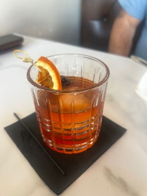 Smoked old fashioned  at Massaya Lebanese Restaurant and Bar in Ashburn