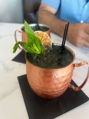 Moscow mule at Massaya Lebanese Restaurant and Bar in Ashburn