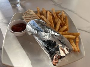 Falafel wrap  at Massaya Lebanese Restaurant and Bar in Ashburn