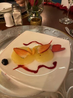 Babaco in anise syrup  at La Floresta Restaurante  in Banos