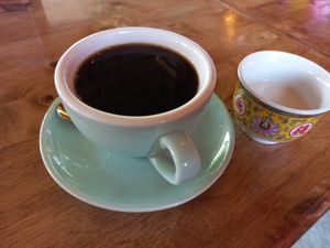 Coffee with oat milk at Sunbowl in Koh Phangan