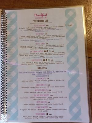 Menu sample at Sunbowl in Koh Phangan