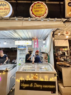 The stall  at Lahla Ice Cream Khao Soi in Chiang Mai