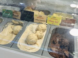 A few new flavours   at Lahla Ice Cream Khao Soi in Chiang Mai