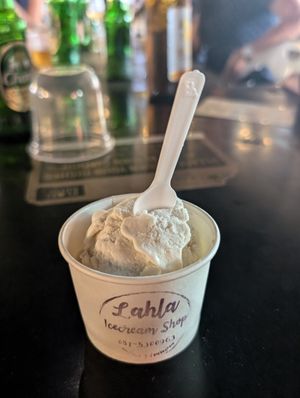 coconut ice cream at Lahla Ice Cream Khao Soi in Chiang Mai