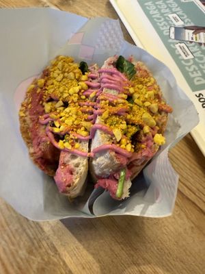 Hummus sandwich   at Pans & Company - Rambla de Canaletes in Barcelona