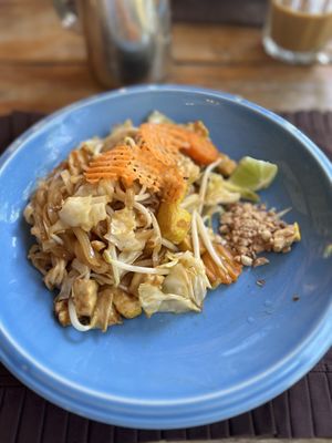 Vegan Pad Thai with Tofu - 70 BHT  at Mai Homestay in Koh Jum