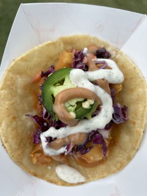 Cauliflower taco  at Vegan House Shack Kitchen @ Planted by Faith in Greenville