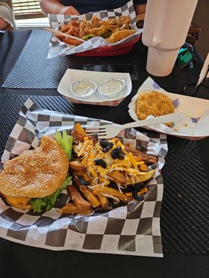 Chicken Sandwich & Fries  at Vegan House Shack Kitchen @ Planted by Faith in Greenville