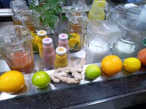 Homemade drinks at Bombay Express in Vienna