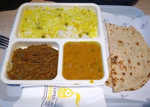 Lunch menu & chapati at Bombay Express in Vienna