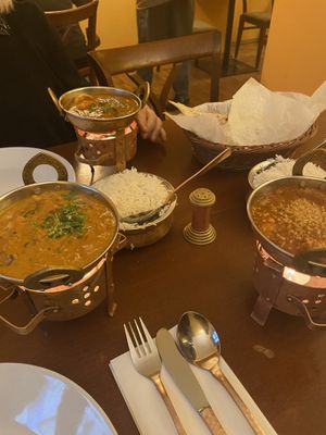 Tofu tikka masala (on the left)  at Golden Tikka in Prague