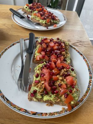 Avocado toast  at Dabó Smoothies in Zurich