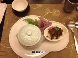 Yang Xin Kaiseki Rice Course with Mushroom Cassserole - we were getting pretty full by this time, so we didn't get to savour this dish as we might have! at Vegetarian Kaiseki Cuisine in Hualien