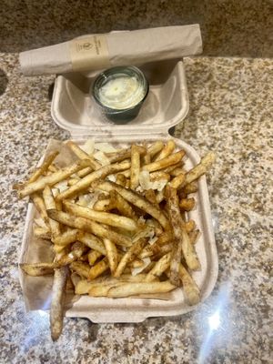 Truffle fries  at Delish Sisters in Clemson