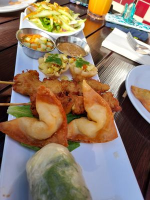 Appetizer sampler at Plumeria in San Diego