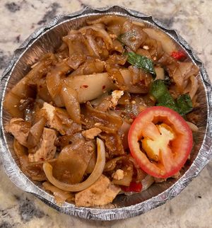 spicy noodle (yum!)  at Plumeria in San Diego