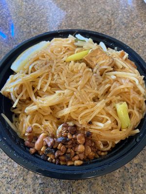 Pad thai with fried tofu  at Plumeria in San Diego