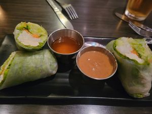 Fresh spring rolls at Plumeria in San Diego