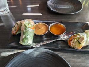 Fresh spring rolls at Plumeria in San Diego