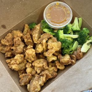 tangerine crispy chicken  at Plumeria in San Diego