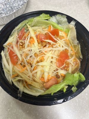 Papaya salad   at Plumeria in San Diego