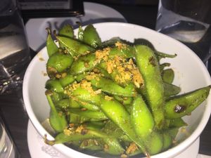 Garlic Edamame at Plumeria in San Diego