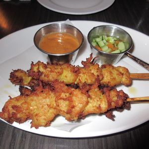 Chicken satay at Plumeria in San Diego