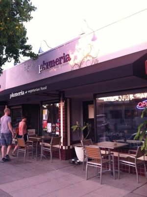 Outside at Plumeria in San Diego