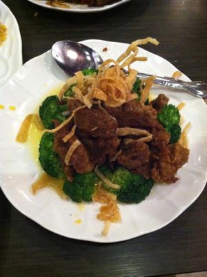 Tangerine chick'n at Plumeria in San Diego