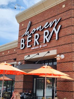 Outside of the building at Honey Berry in Dallas