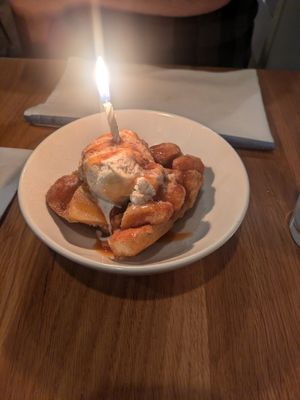 Apple caramel bread pudding (vegetarian not vegan) at Union & Finch in Allentown