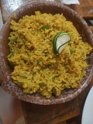 Rice with veggies at El Shamuskiao in Havana