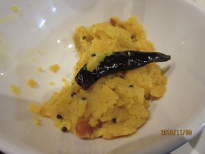 Masala dosa filling  at 36 Spices in Yokohama