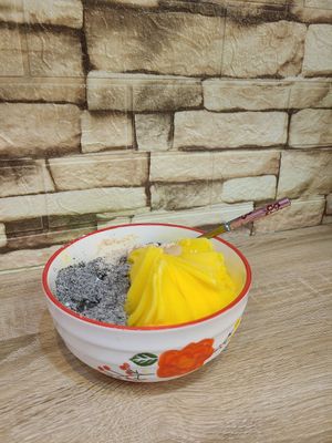 Mango mochi icecream at Ci Hong Vegetarian 慈鴻素食 in New Taipei City