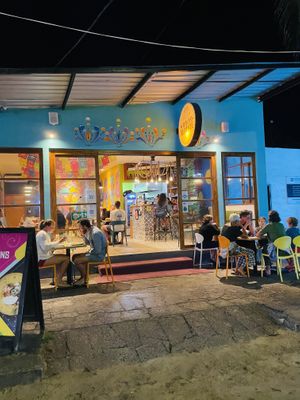 Front of restaurantt  at Gracias Madre in Puerto Villamil