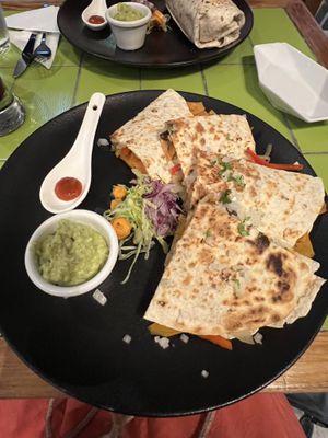 Vegan Quesadillas   at Gracias Madre in Puerto Villamil