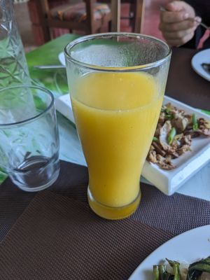 Yummy mango juice at Highland in Bohol
