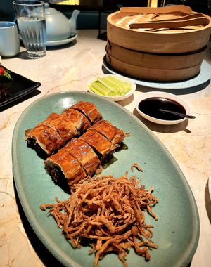 Plant-based Peking 'duck' at Mott 32 Bangkok in Bangkok