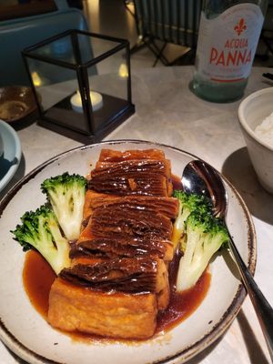Tofu with morel at Mott 32 Bangkok in Bangkok