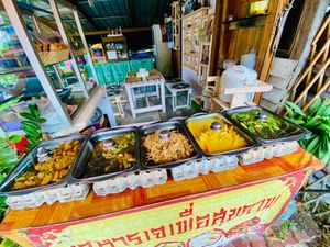 Buffet selection changes daily. at Aob Aun Vegan in Koh Samui