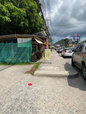 Another angle of the restaurant from the sidewalk. at Aob Aun Vegan in Koh Samui